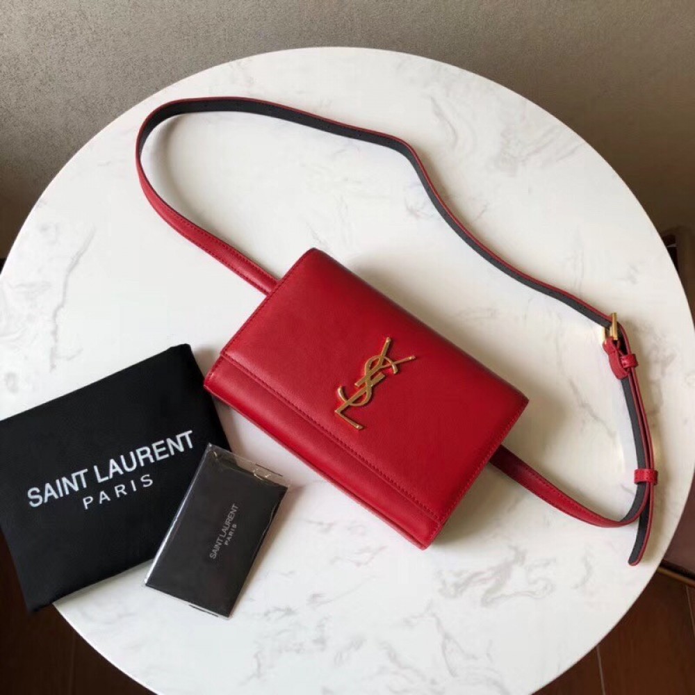 Saint Laurent Red Kate Belt Bag LDBS245351