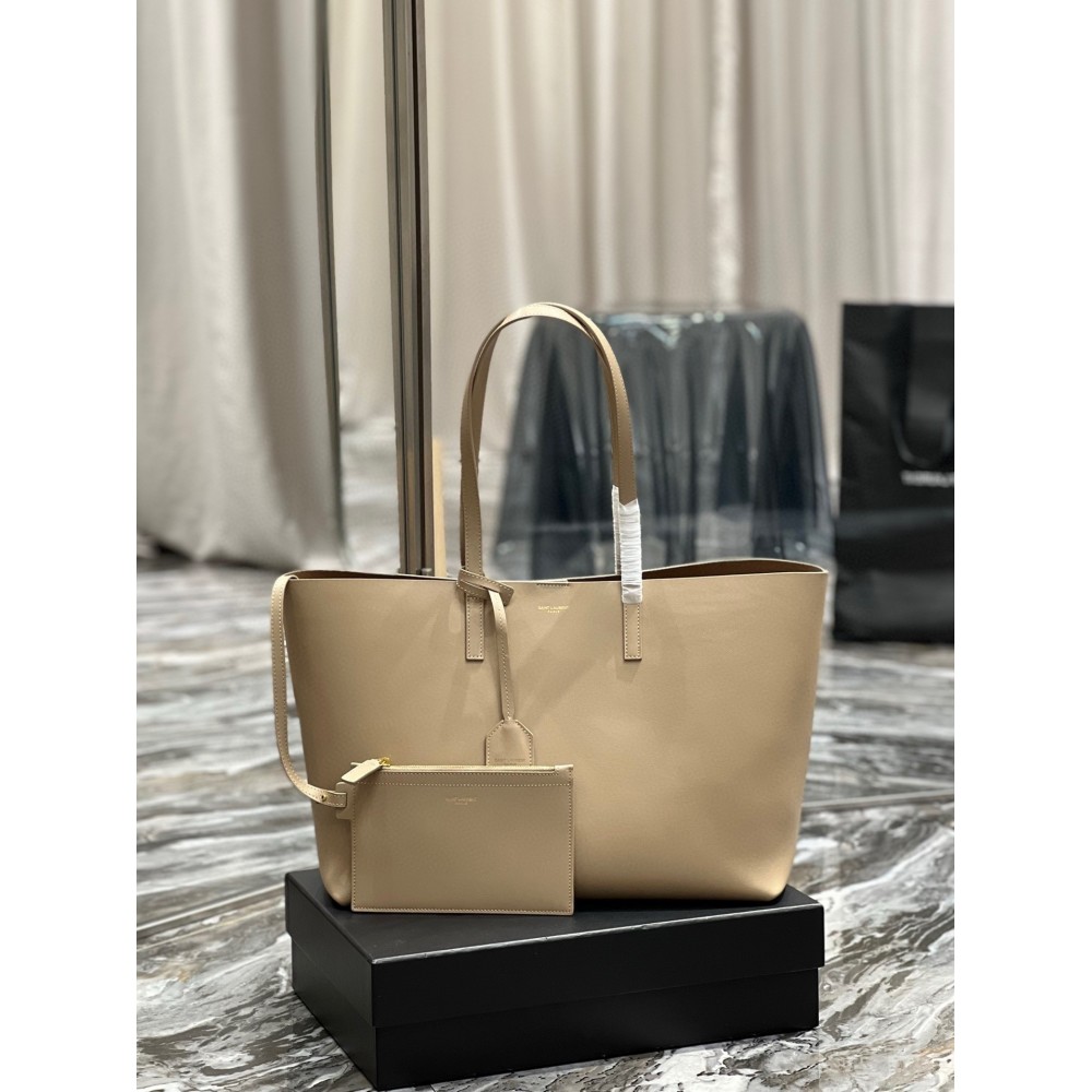 Saint Laurent Shopping Tote Bag in Beige Leather LDBS245362