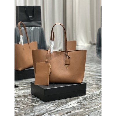 Saint Laurent Shopping Tote Bag in Brown Leather LDBS245364