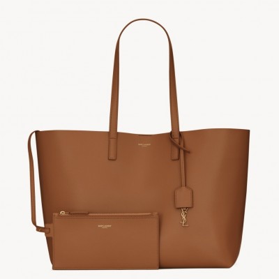 Saint Laurent Shopping Tote Bag in Brown Leather LDBS245364