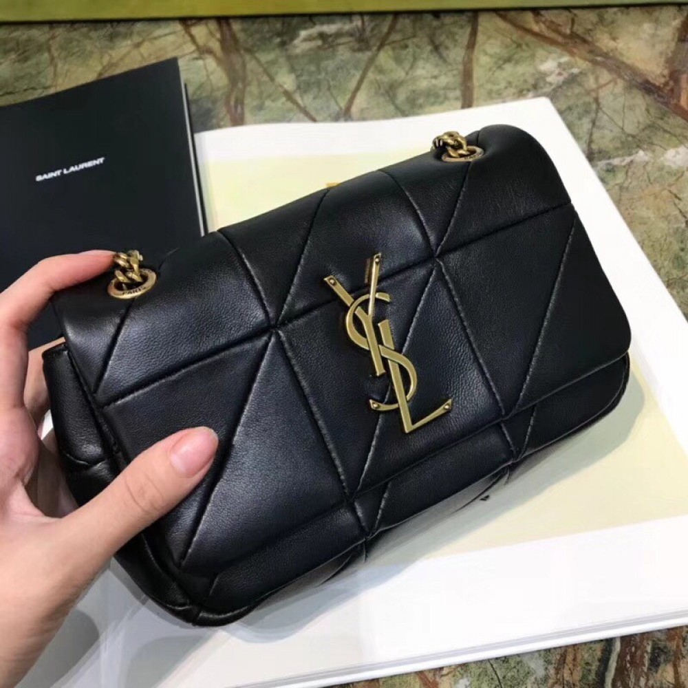 Saint Laurent Small Jamie Bag In Black Patchwork Lambskin LDBS245373