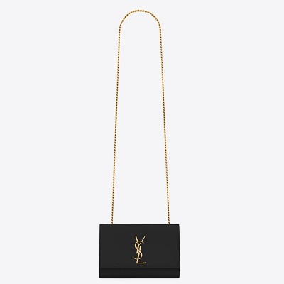 Saint Laurent Small Kate Bag In Black Grained Leather LDBS245375