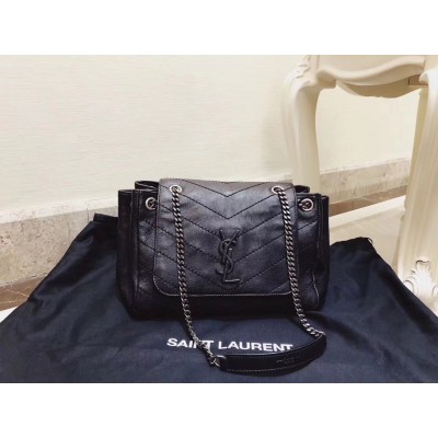 Saint Laurent Small Nolita Bag In Black Vintage Leather LDBS245382