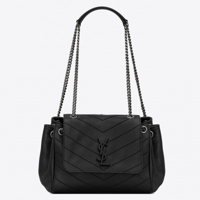 Saint Laurent Small Nolita Bag In Black Vintage Leather LDBS245382