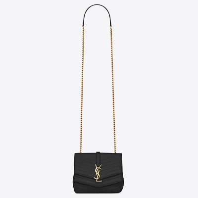 Saint Laurent Small Sulpice Bag In Black Matelasse Leather LDBS245393