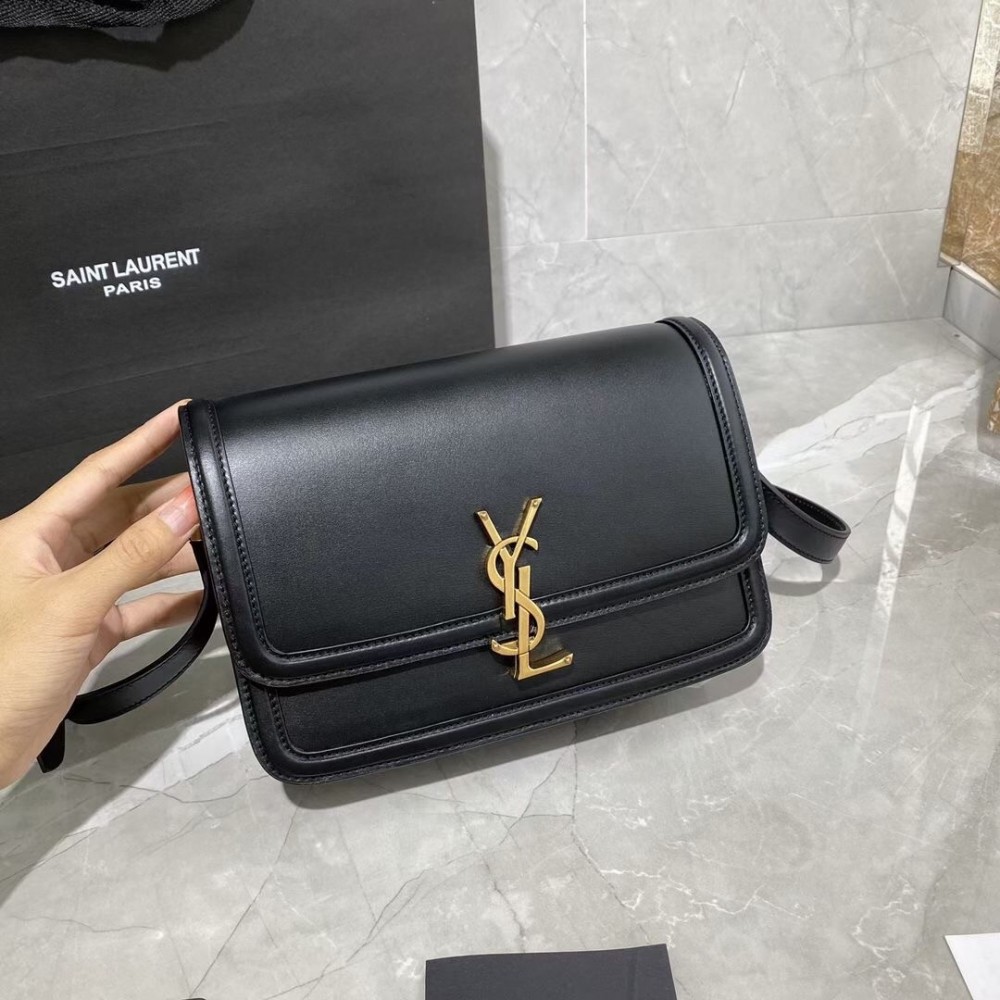 Saint Laurent Solferino Medium Bag In Black Calfskin LDBS245400