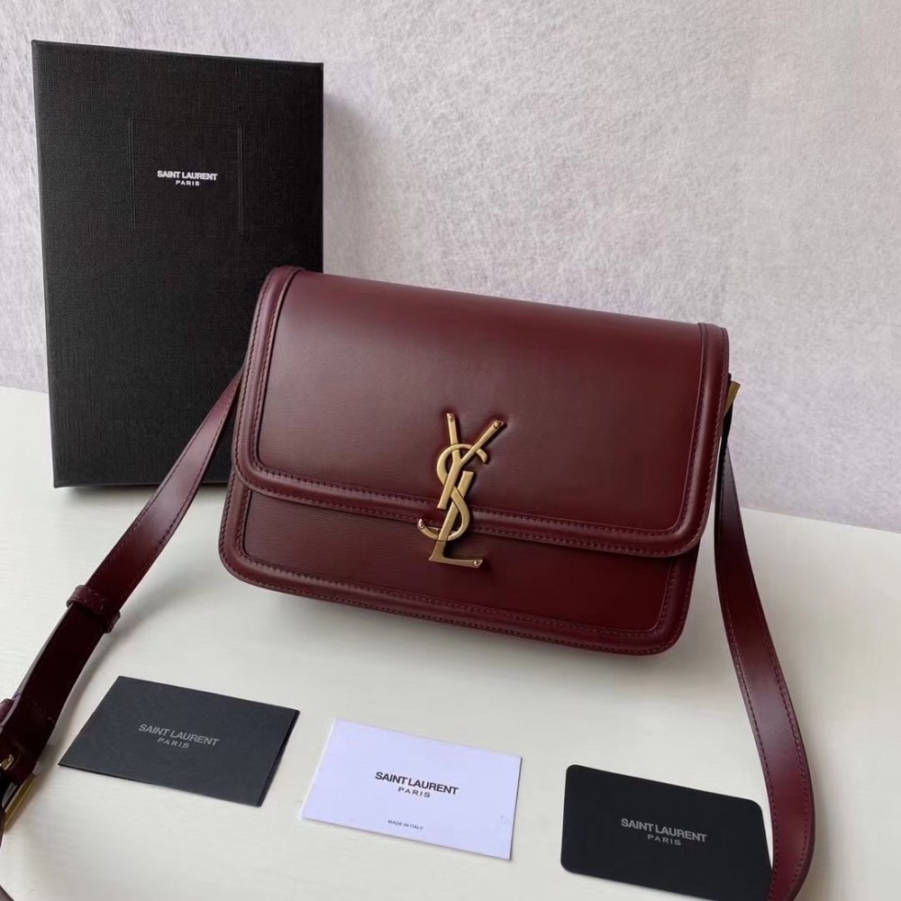 Saint Laurent Solferino Medium Bag In Bordeaux Calfskin LDBS245402