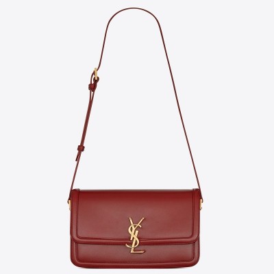 Saint Laurent Solferino Medium Bag In Bordeaux Calfskin LDBS245402