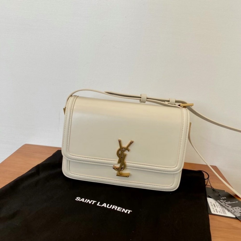 Saint Laurent Solferino Medium Bag In White Calfskin LDBS245407