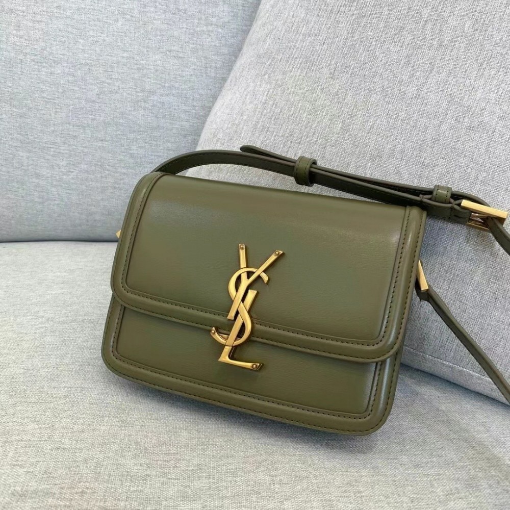 Saint Laurent Solferino Small Bag In Khaki Calfskin LDBS245414