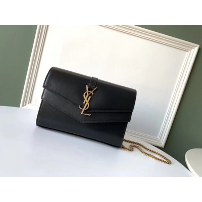 Saint Laurent WOC Sulpice Chain Wallet In Black Calfskin LDBS245474