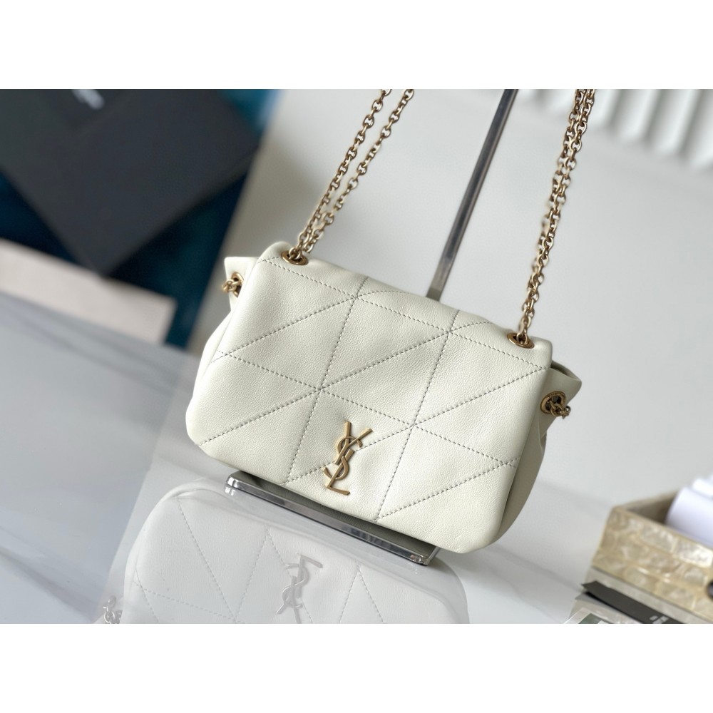 Saint Laurent Jamie 4.3 Mini Bag in White Lambskin