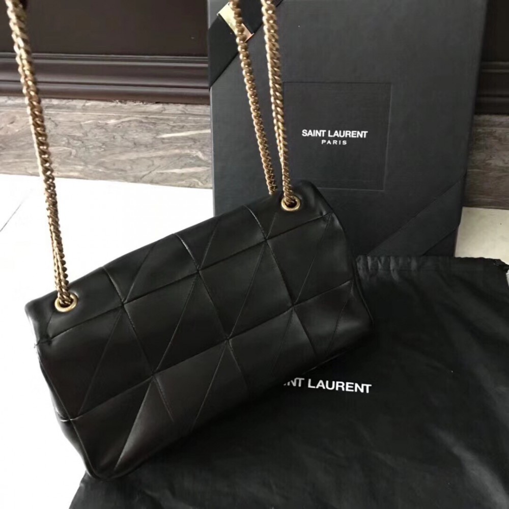 Saint Laurent Medium Jamie Patchwork Leather Black Bag