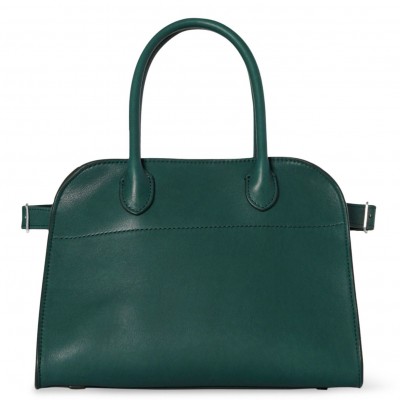 The Row Margaux 10 Top Handle Bag in Green eather LDBS243753