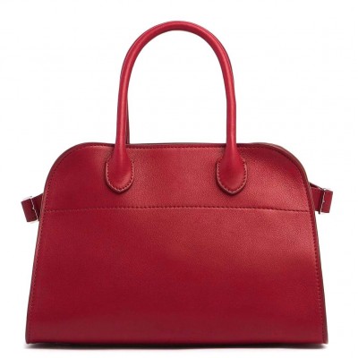 The Row Margaux 10 Top Handle Bag in Red eather LDBS243762