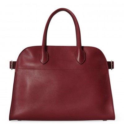 The Row Margaux 12 Top Handle Bag in Brick Leather LDBS243741