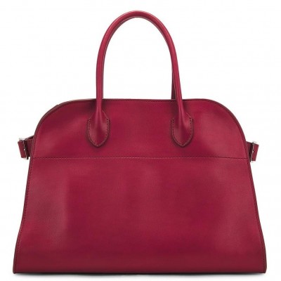 The Row Margaux 12 Top Handle Bag in Red Leather LDBS243768