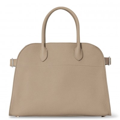 The Row Margaux 12 Top Handle Bag in Sand Grained Leather LDBS243773