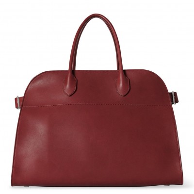 The Row Margaux 15 Top Handle Bag in Brick Leather LDBS243744