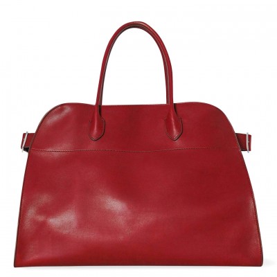 The Row Margaux 17 Top Handle Bag in Red Leather LDBS243770