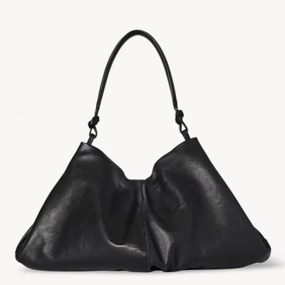 The Row Samia Shoulder Bag in Black Leather LDBS243774