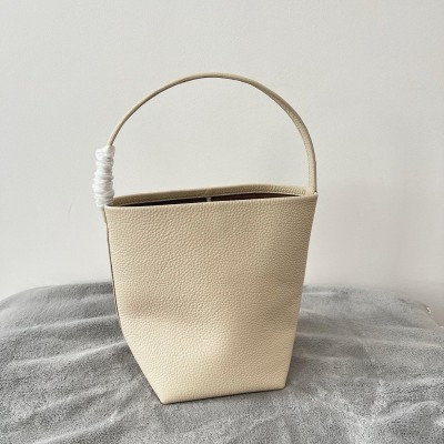 The Row Small N/S Park Tote in Ivory Grained Leather LDBS243781