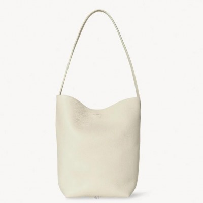 The Row Small N/S Park Tote in Ivory Grained Leather LDBS243781