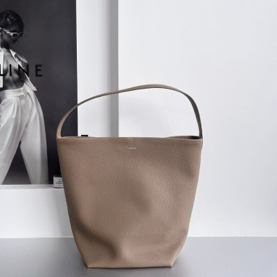 The Row Small N/S Park Tote in Taupe Grained Leather LDBS243782