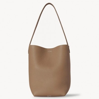 The Row Small N/S Park Tote in Taupe Grained Leather LDBS243782