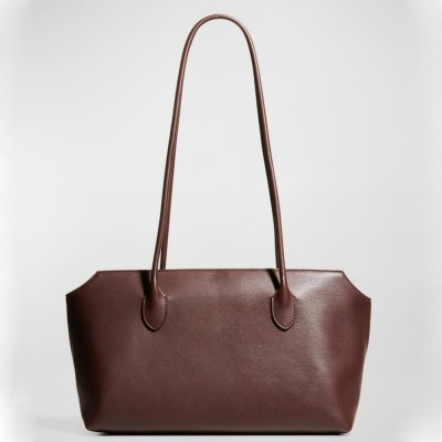 The Row Terrasse Shoulder Bag in Burgundy Calfskin LDBS243784