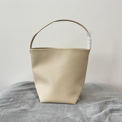 The Row Medium N/S Park Tote in Ivory Grained Leather