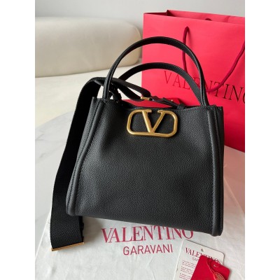 Valentino Alltime Medium Bag in Black Grained Calfskin LDBS245488