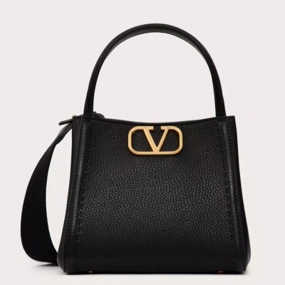 Valentino Alltime Small Bag in Black Grained Calfskin LDBS245498