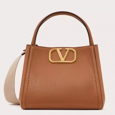 Valentino Alltime Small Bag in Brown Grained Calfskin LDBS245499