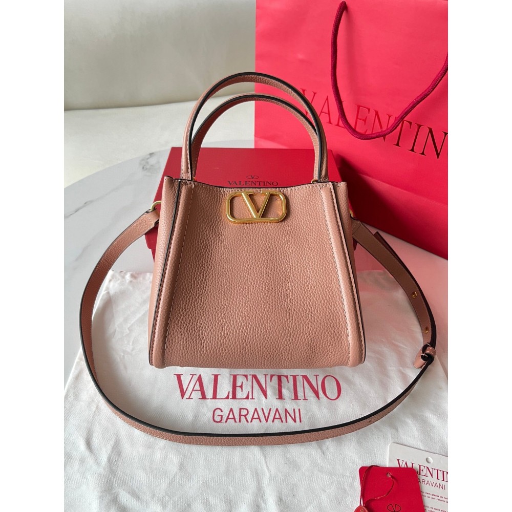 Valentino Alltime Small Bag in Nude Grained Calfskin LDBS245500