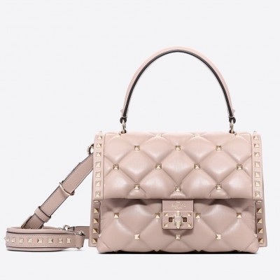 Valentino Garavani Poudre Quilted Candystud Top Handle Bag LDBS245527