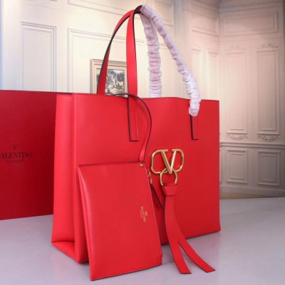 Valentino Garavani Red Large Vring Shopping Tote LDBS245530