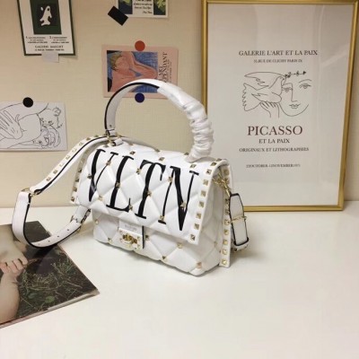 Valentino Garavani White VLTN Quilted Candystud Bag LDBS245534