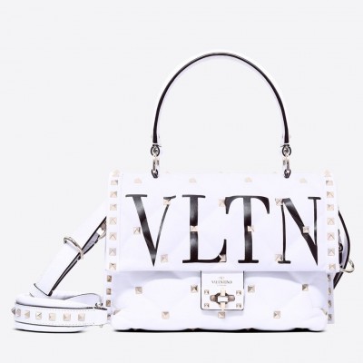 Valentino Garavani White VLTN Quilted Candystud Bag LDBS245534