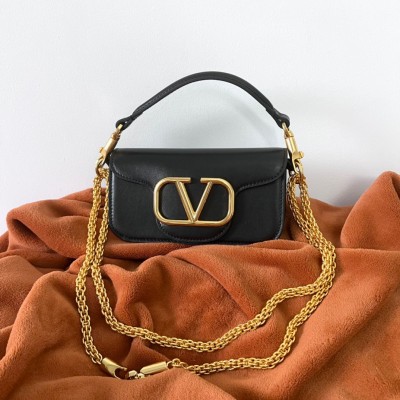 Valentino Loco Small Shoulder Bag In Black Calfskin LDBS245553