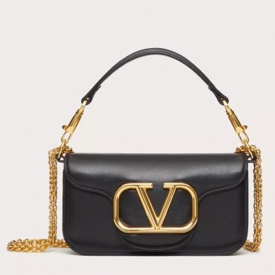 Valentino Loco Small Shoulder Bag In Black Calfskin LDBS245553