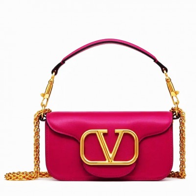 Valentino Loco Small Shoulder Bag In Red Calfskin LDBS245556