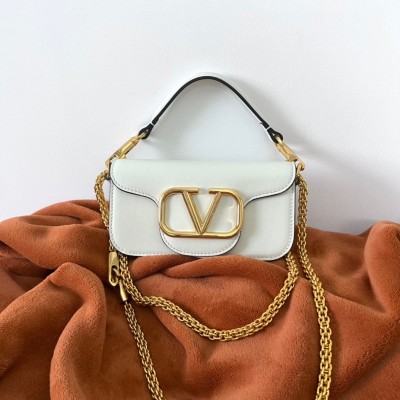 Valentino Loco Small Shoulder Bag In White Calfskin LDBS245557