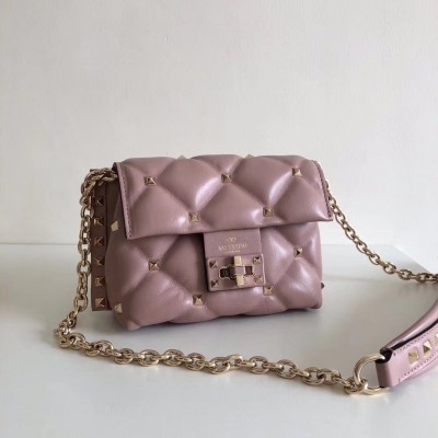 Valentino Mini Candystud Crossbody Bag In Poudre Lambskin LDBS245580