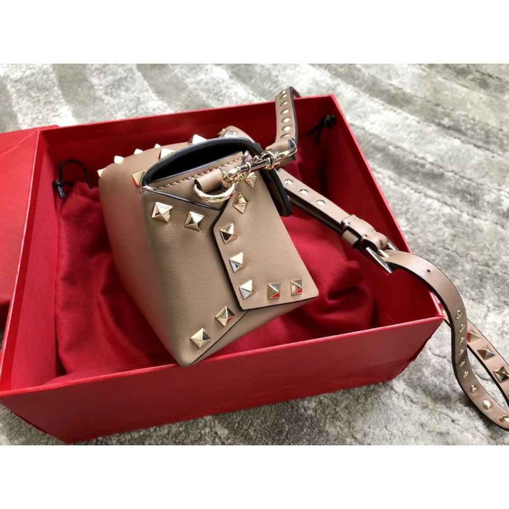 Valentino Mini Rockstud Crossbody Bag In Poudre Calfskin LDBS245583