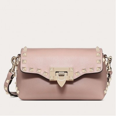 Valentino Mini Rockstud Crossbody Bag In Poudre Calfskin LDBS245583