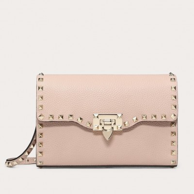 Valentino Rockstud Small Crossbody Bag In Poudre Grained Leather LDBS245620