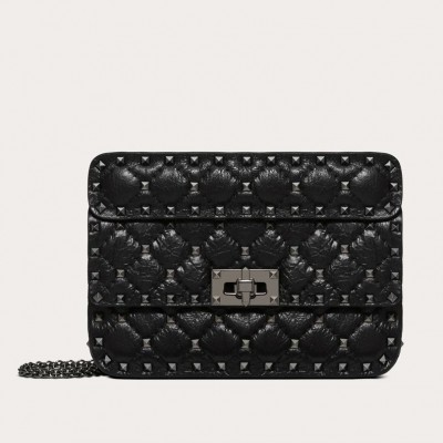 Valentino Rockstud Spike Small All Black Bag LDBS245633