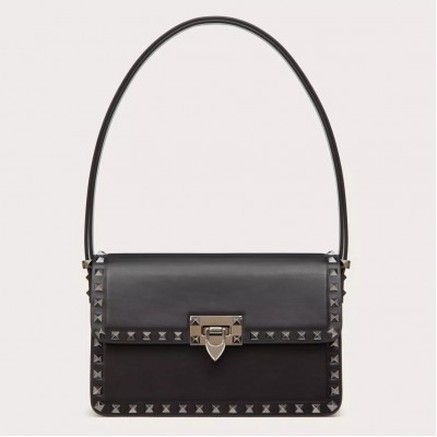 Valentino Rockstud23 Shoulder Bag in Black Calfskin LDBS245597