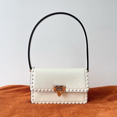 Valentino Rockstud23 Shoulder Bag in White Calfskin LDBS245599